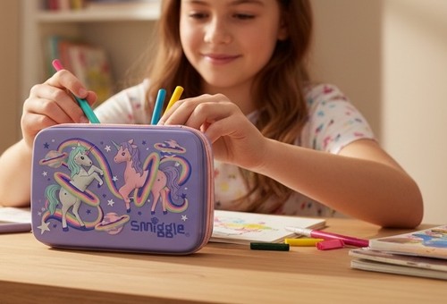 Smiggle pencil case - pencil, unicorn